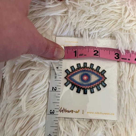 Bundle 3/$10 LAST CHANCE! Set of 2 Iron on Patches - Evil Eye - As If Heart - Picture 4 of 4